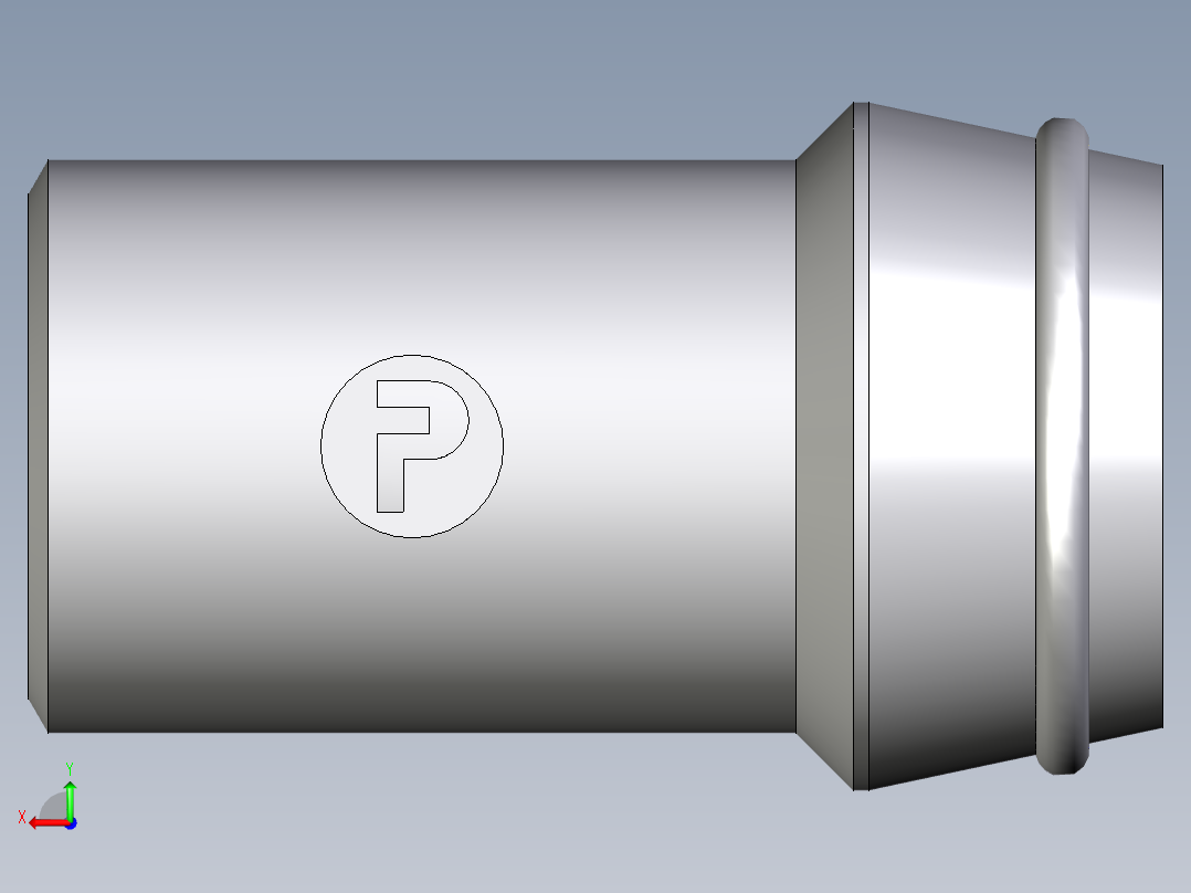 卡套式工业通用硬管接头EO_Schweisskegel_SKA25X3后视图