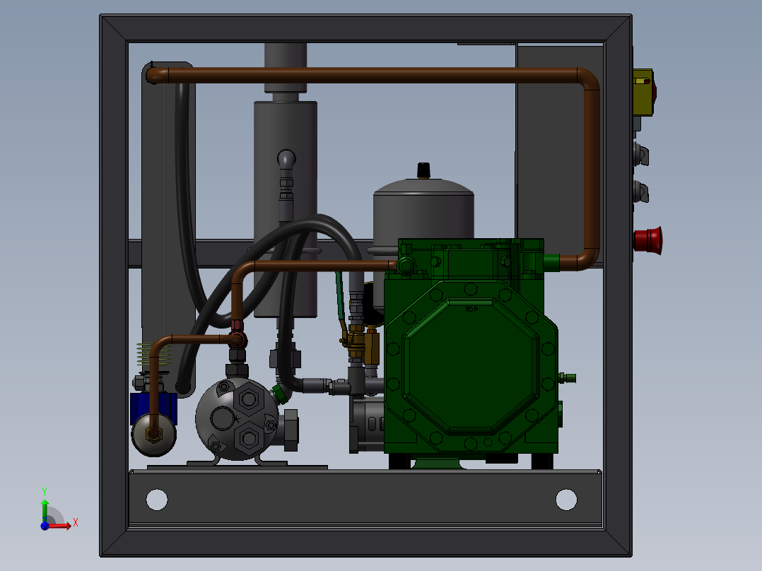 水冷式冷凝器的冷却装置前视图