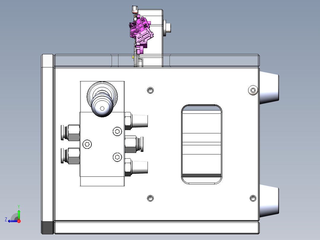 注塑后整形治具右视图