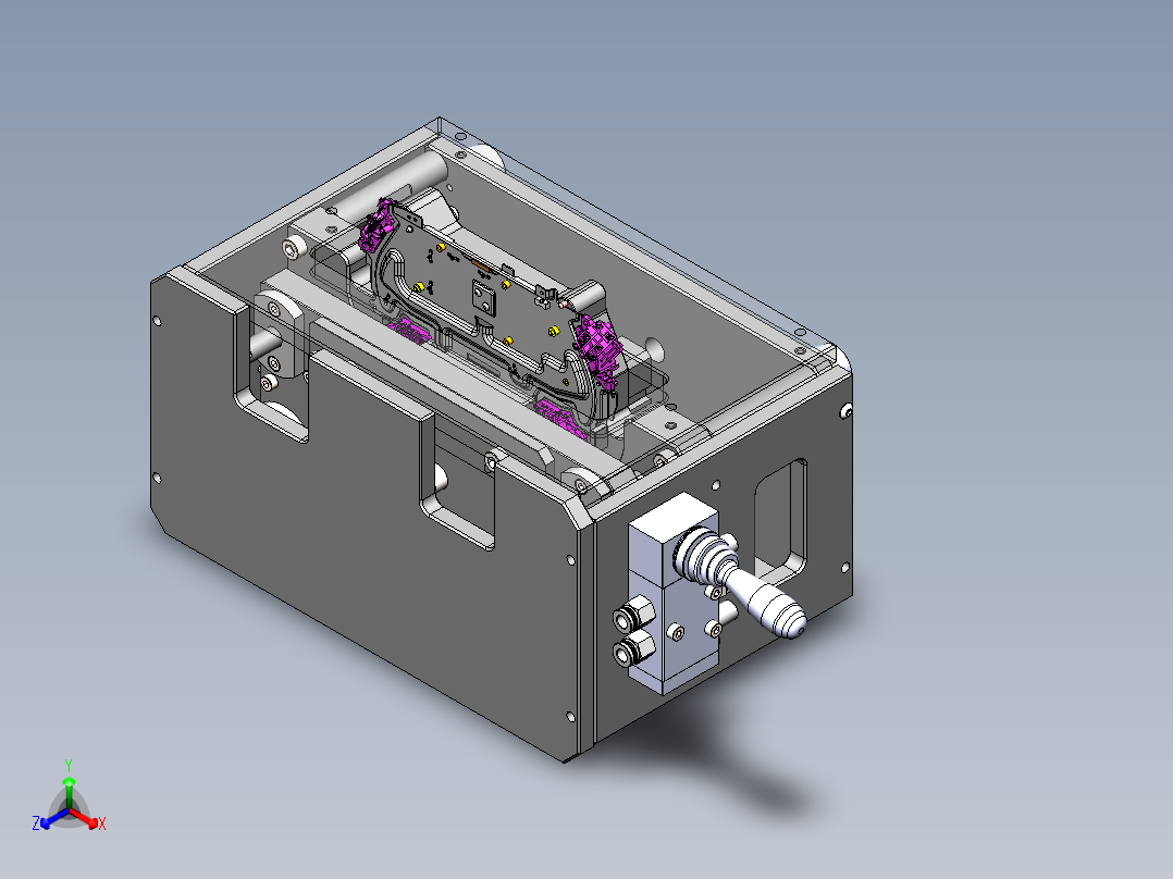 注塑后整形治具正等轴测图