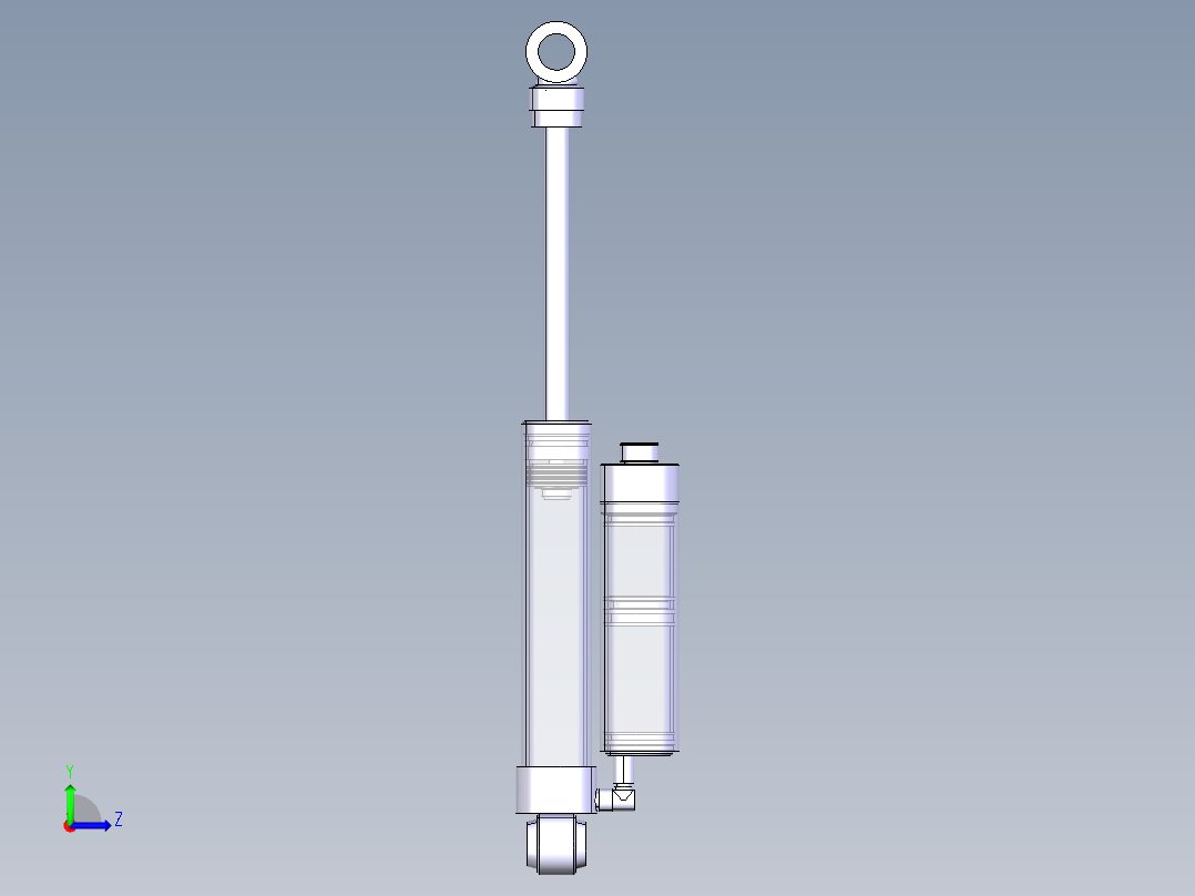 单筒氮气阻尼可调减震器1424743===50左视图