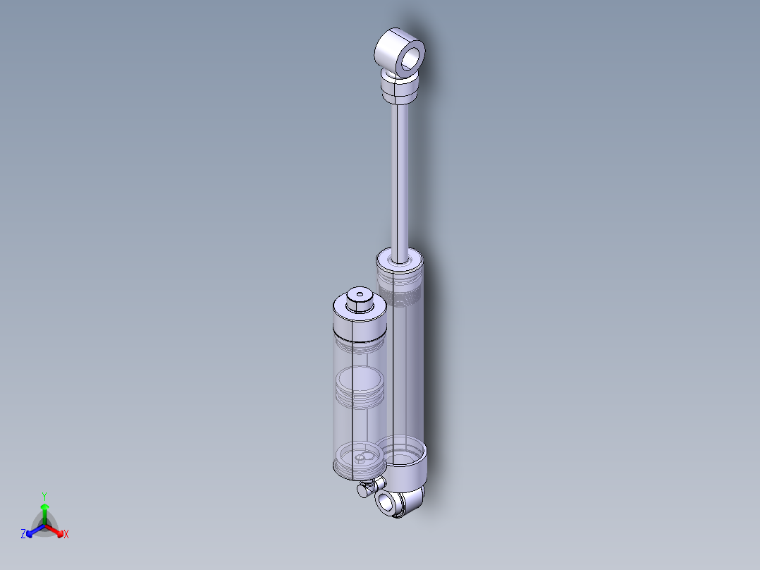 单筒氮气阻尼可调减震器1424743===50正等轴测图