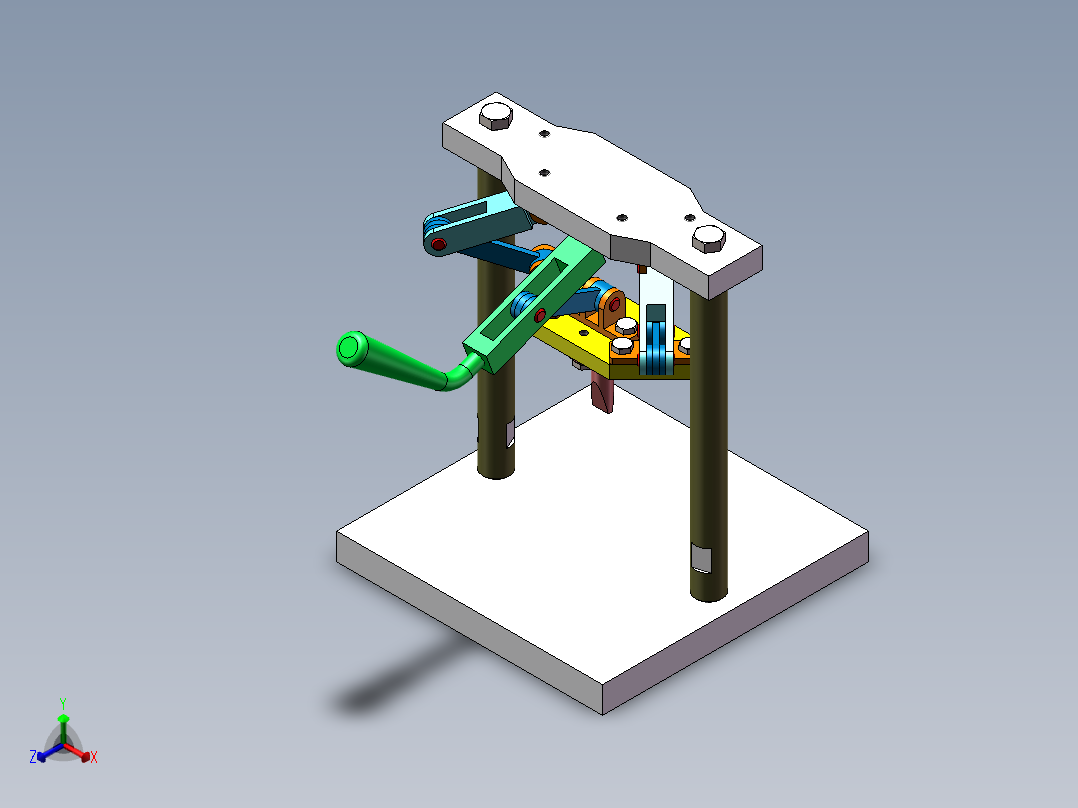 压紧机构-2正等轴测图