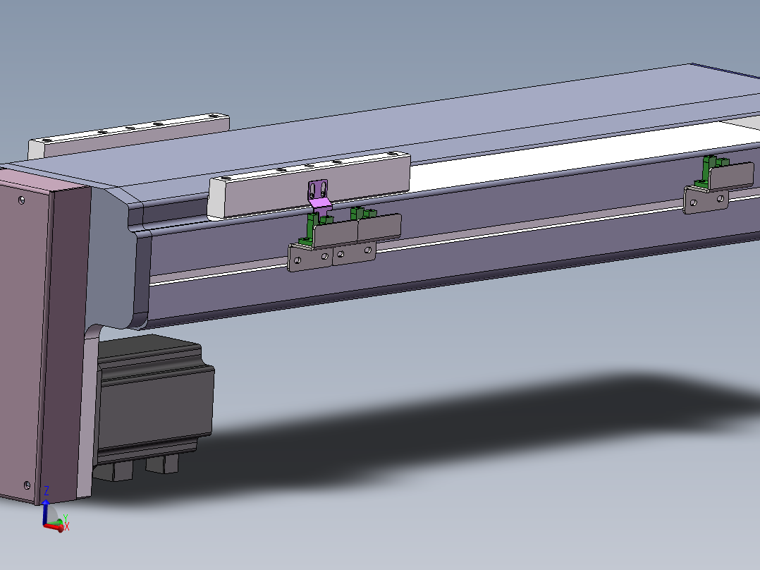 电动滑台模组SDM136下折模型主视图