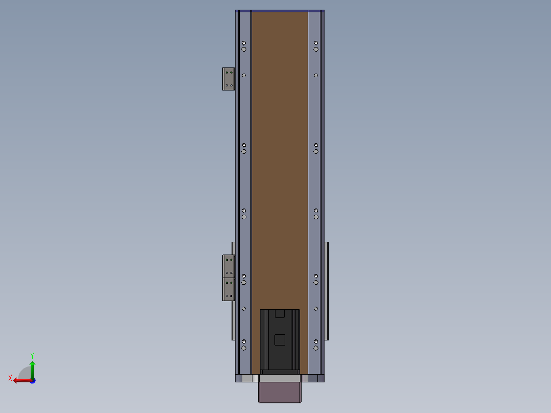 电动滑台模组SDM136下折模型后视图