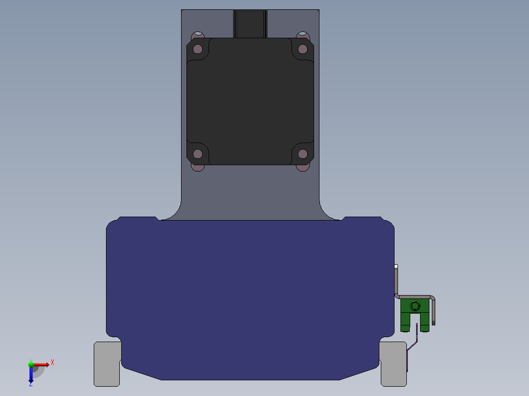 电动滑台模组SDM136下折模型俯视图