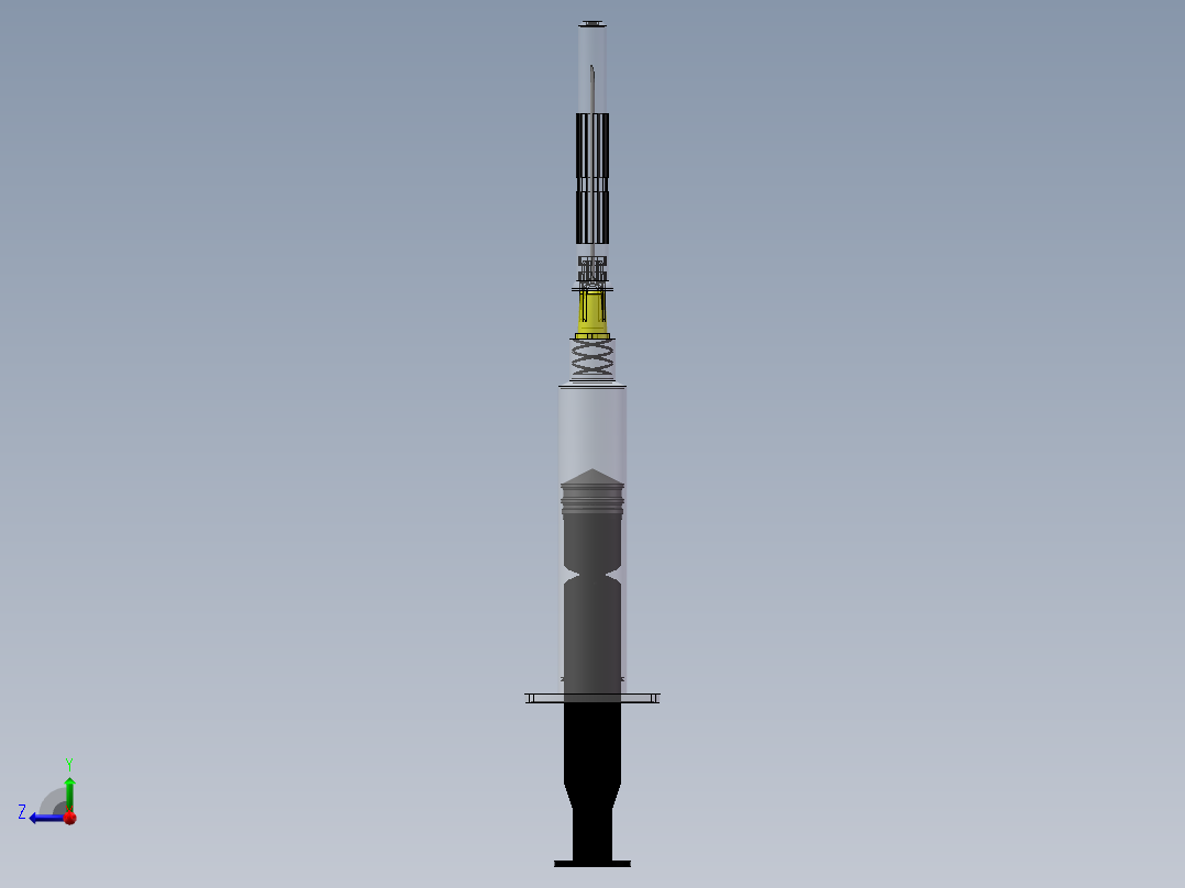 皮下注射器右视图