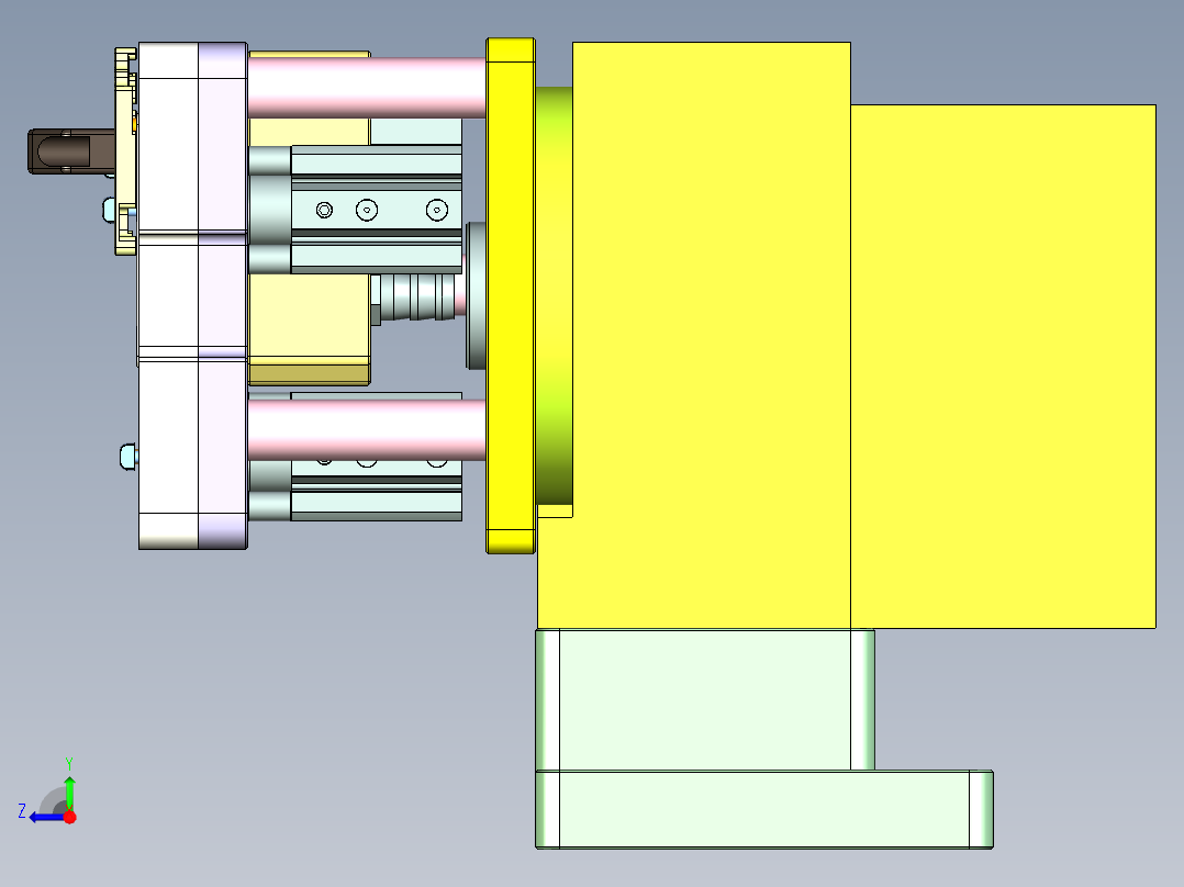 HAZEL-C-笔记本CNC工装夹具三维模型CNC5-0512右视图