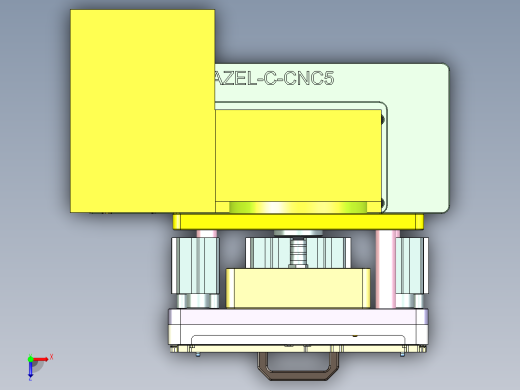 HAZEL-C-笔记本CNC工装夹具三维模型CNC5-0512俯视缩略图