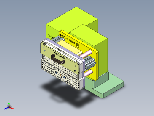 HAZEL-C-笔记本CNC工装夹具三维模型CNC5-0512正等轴测缩略图