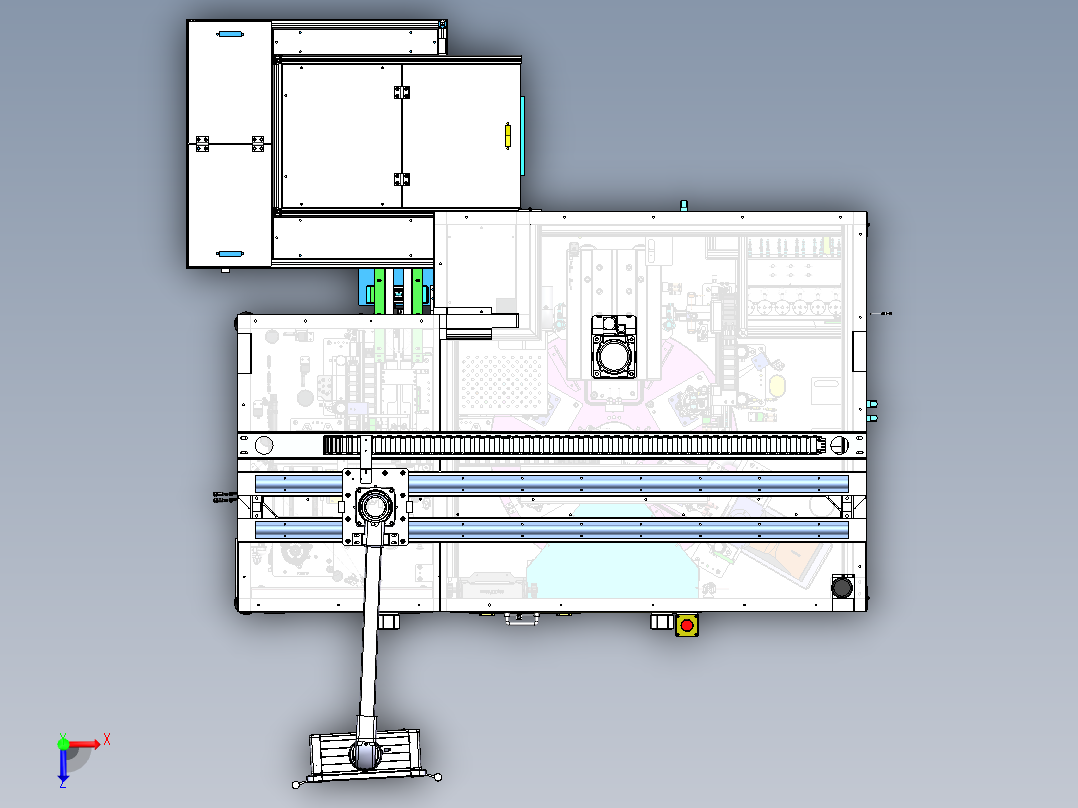 水泵泵盖装配设备sw16可编辑俯视图