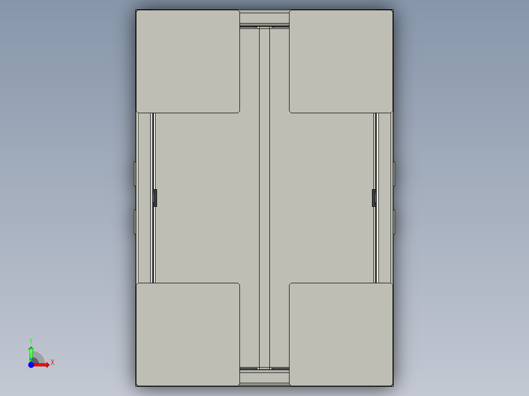 注脂压盖机机架钣金金材加工图纸前视图