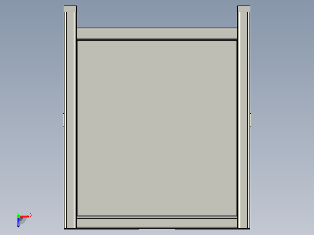 注脂压盖机机架钣金金材加工图纸俯视图