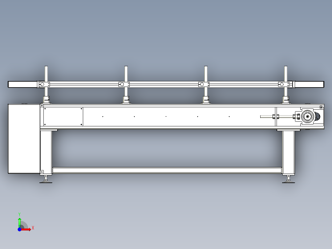 平链板线三维模型前视图