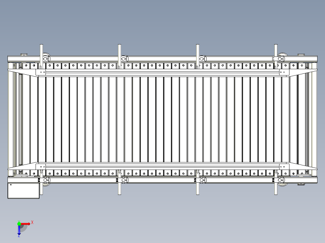 平链板线三维模型俯视图