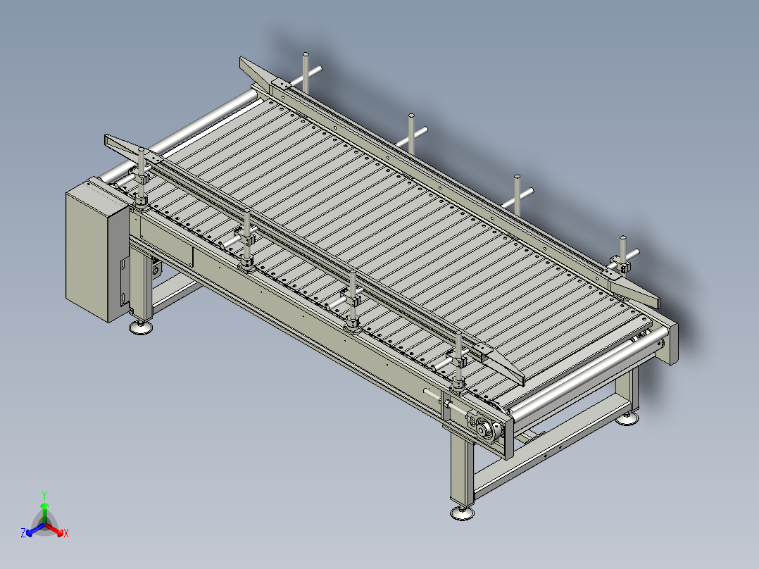 平链板线三维模型正等轴测图