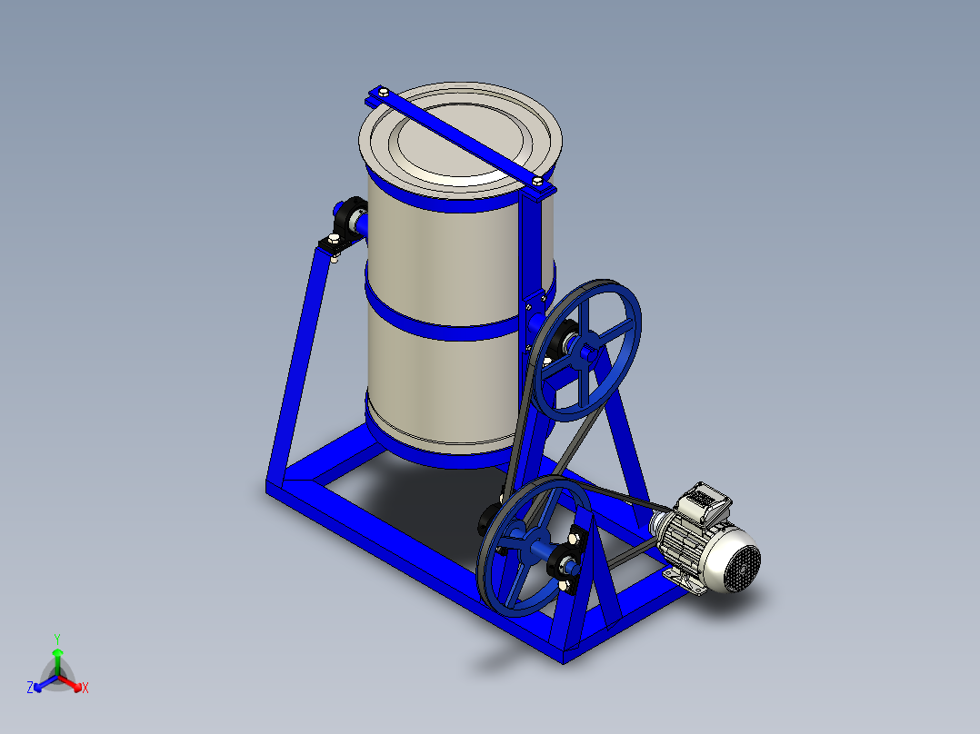B3003450-塑料颜料混合器正等轴测图