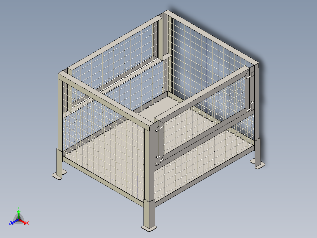 B2004290-钢托盘正等轴测图