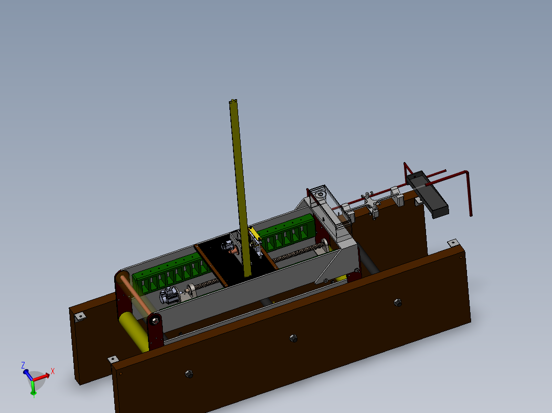 数控机床、Q管来弧线加工机床设备设计3D模型 Solidworks设计