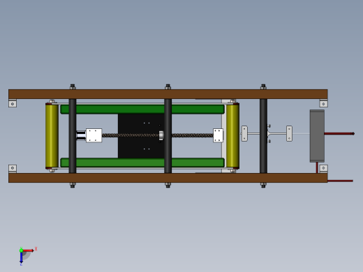 数控机床、Q管来弧线加工机床设备设计3D模型 Solidworks设计俯视缩略图
