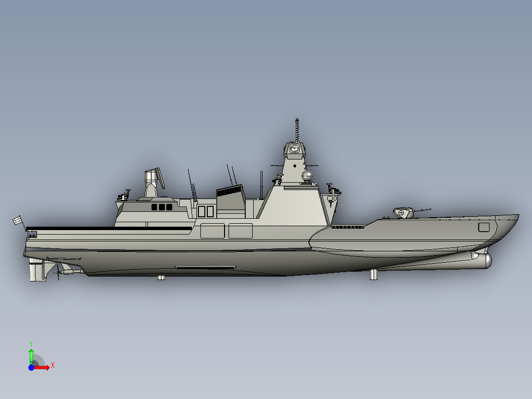 F907大型驱逐舰前视图