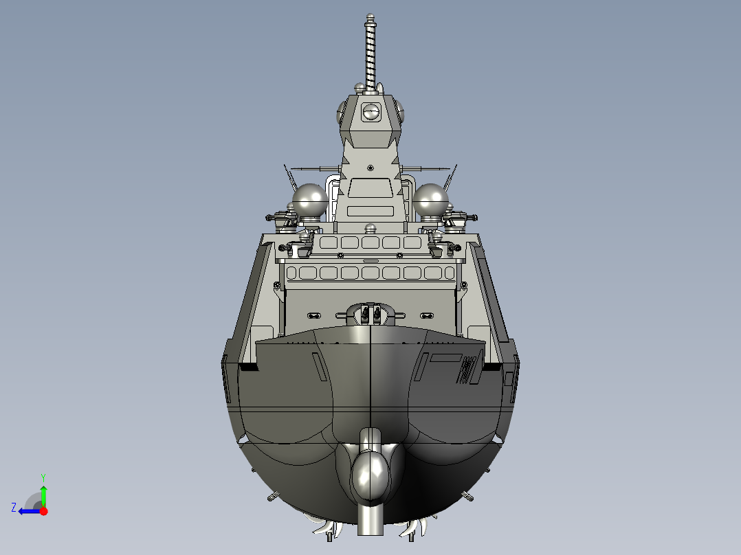 F907大型驱逐舰右视图
