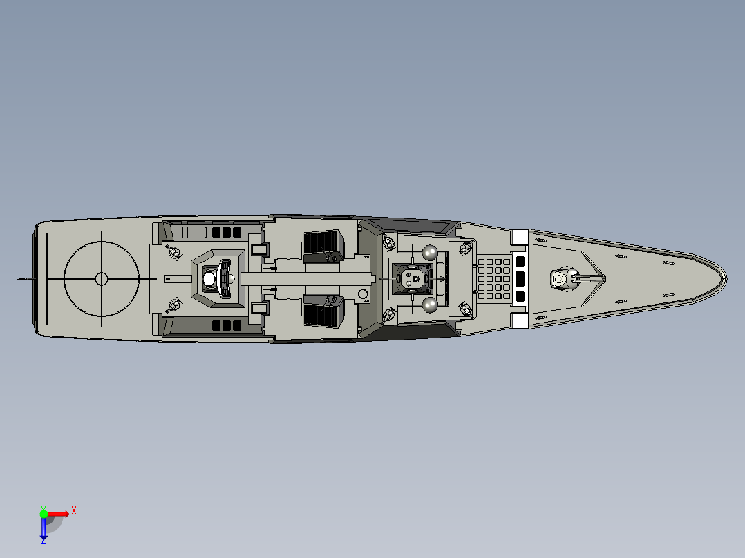 F907大型驱逐舰俯视图