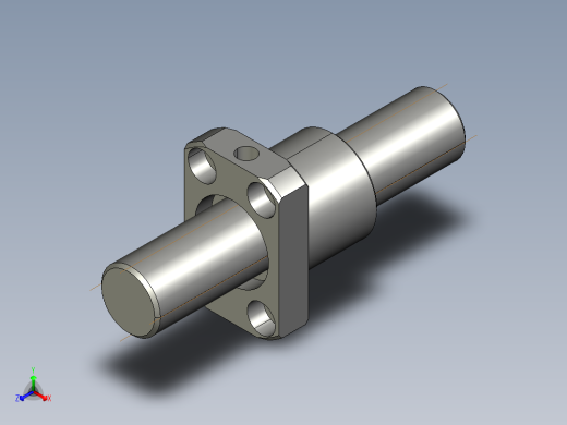 JF2002-4滚珠丝杆3D模型