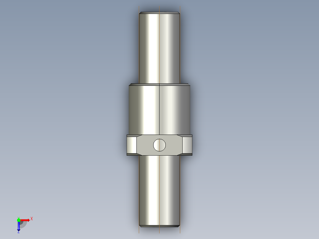 JF2002-4滚珠丝杆3D模型俯视图