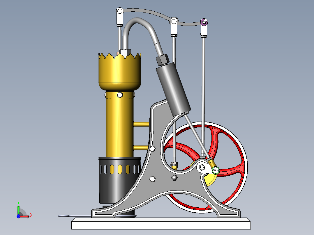 蒸汽机stirling-engine-h1-1831-模型格式为 sw stp