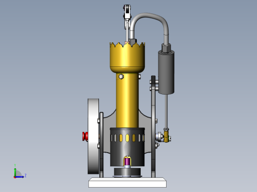 蒸汽机stirling-engine-h1-1831-模型格式为 sw stp左视缩略图