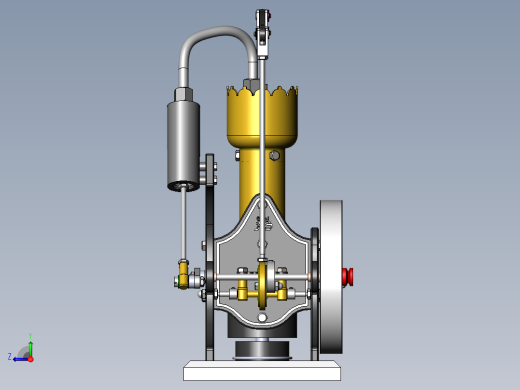蒸汽机stirling-engine-h1-1831-模型格式为 sw stp右视缩略图