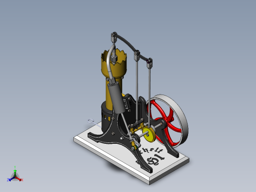 蒸汽机stirling-engine-h1-1831-模型格式为 sw stp正等轴测缩略图