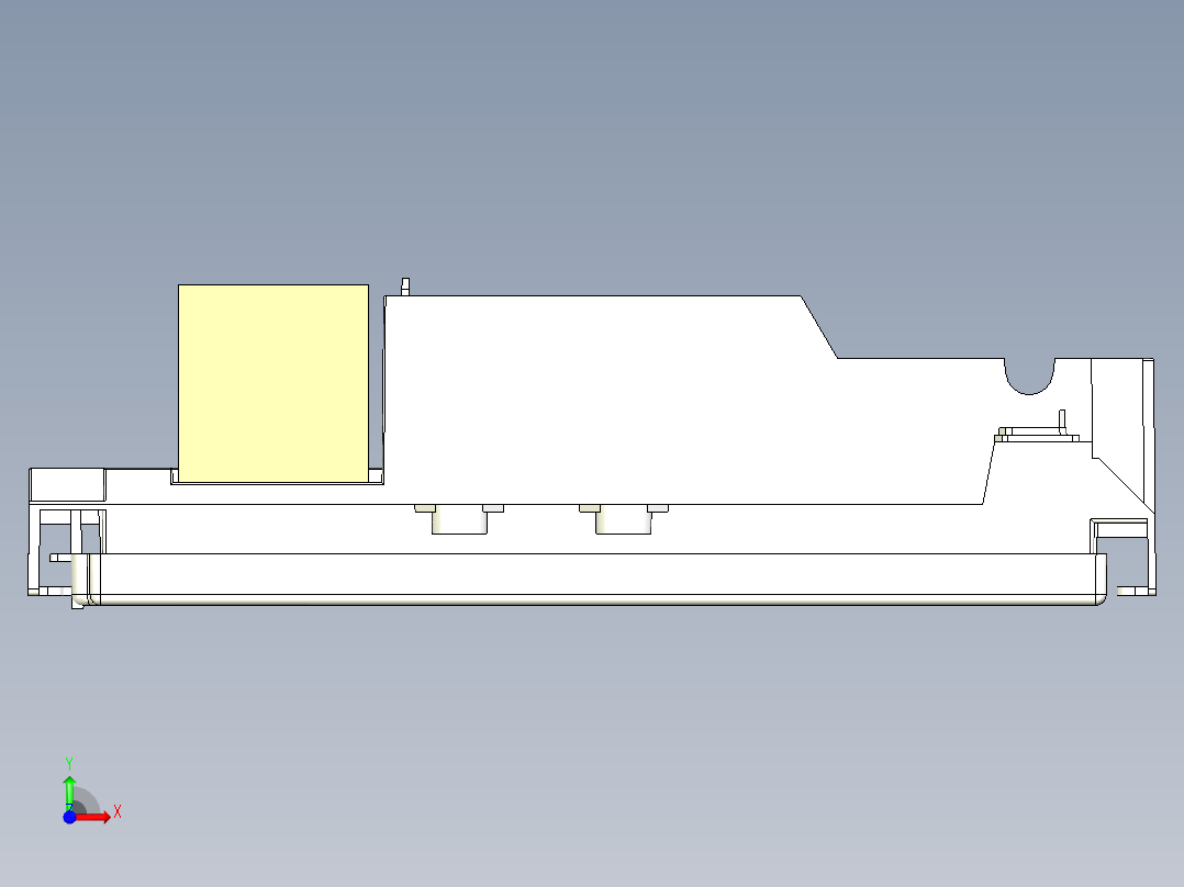 分体式空调室外机印刷电路板盖前视图