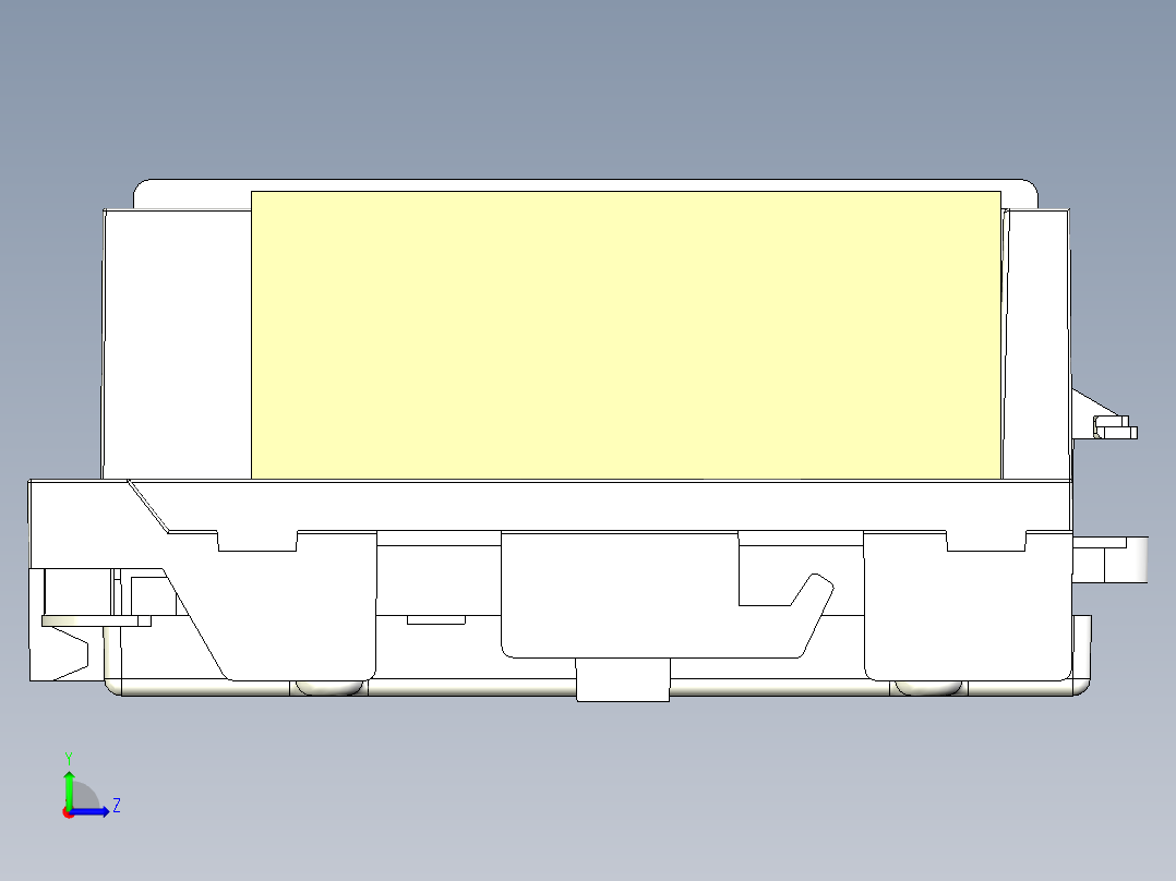 分体式空调室外机印刷电路板盖左视图