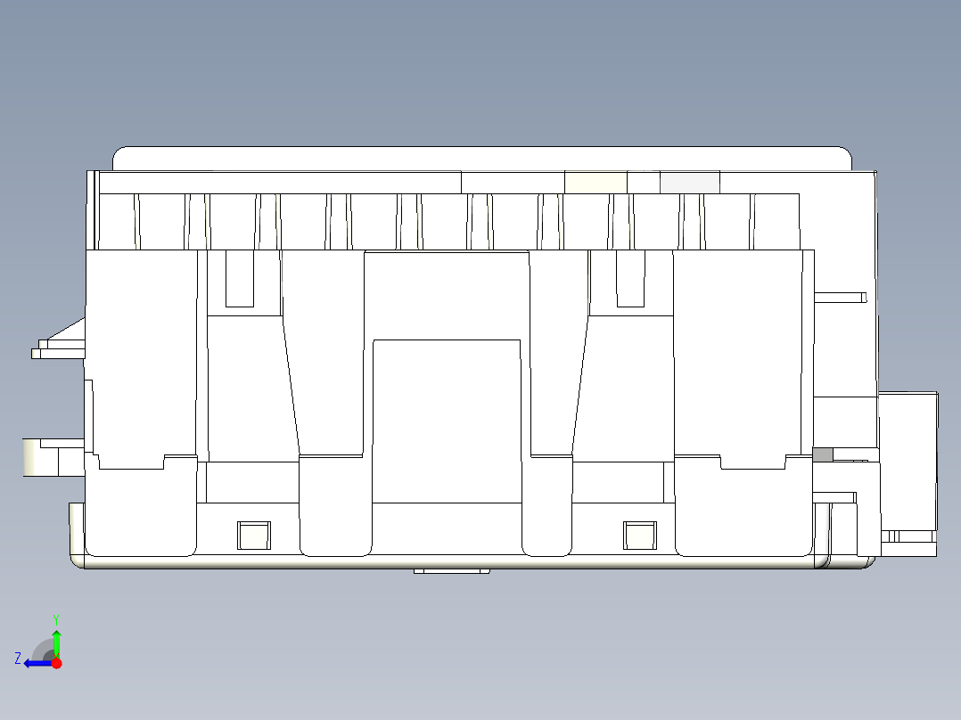 分体式空调室外机印刷电路板盖右视图