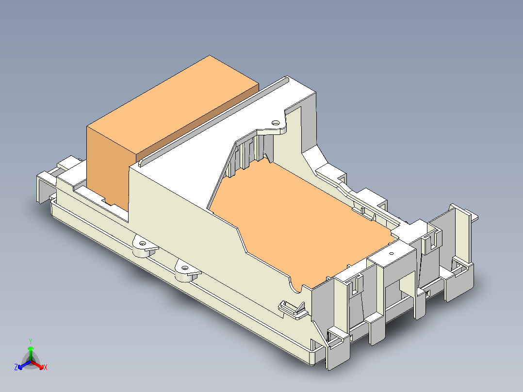 分体式空调室外机印刷电路板盖正等轴测图