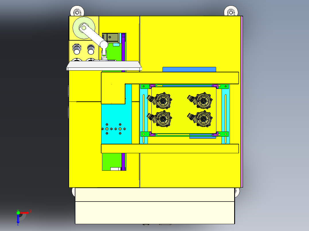 水泵电路板波峰焊接机俯视图