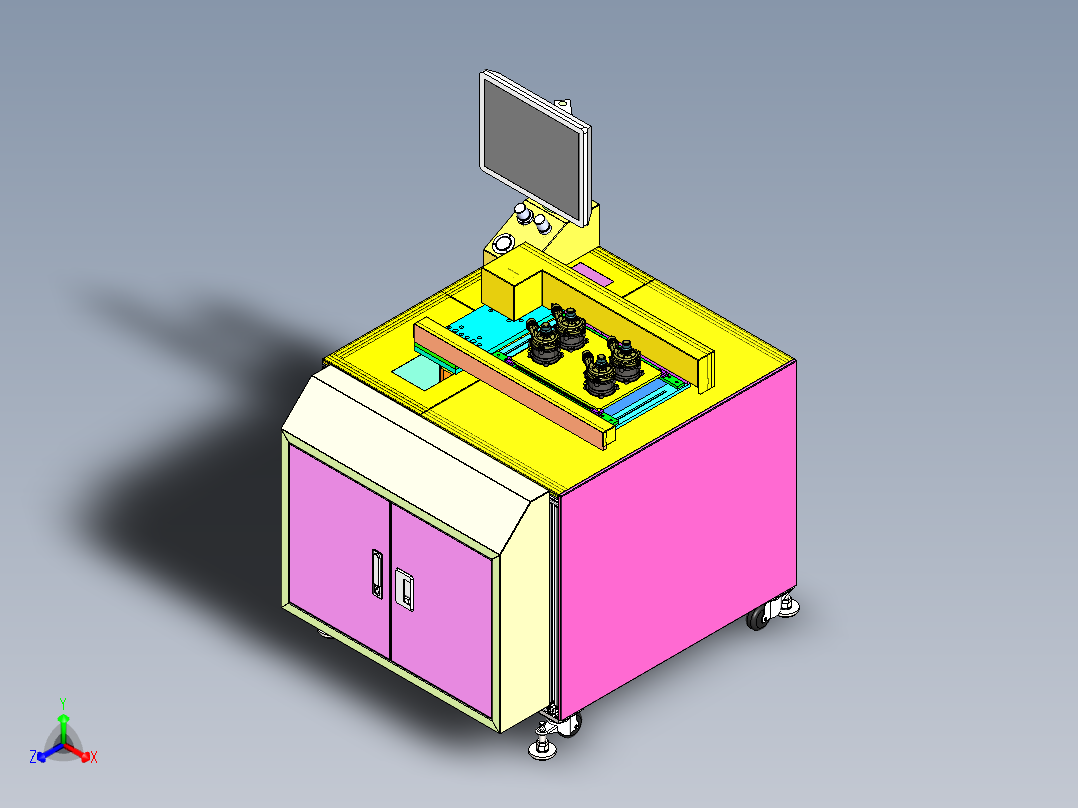 水泵电路板波峰焊接机正等轴测图