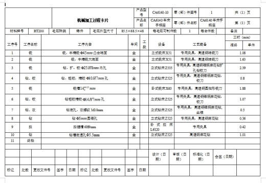 手柄座的钻铰Φ10孔夹具设计及机械加工工艺装备含非标8张CAD图缩略图