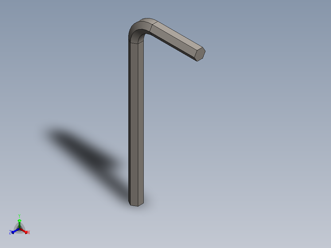 内六角扳手正等轴测图