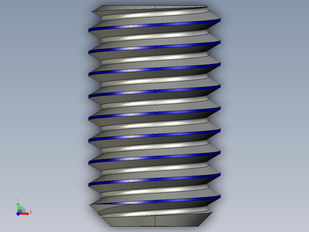 无头螺丝前视图