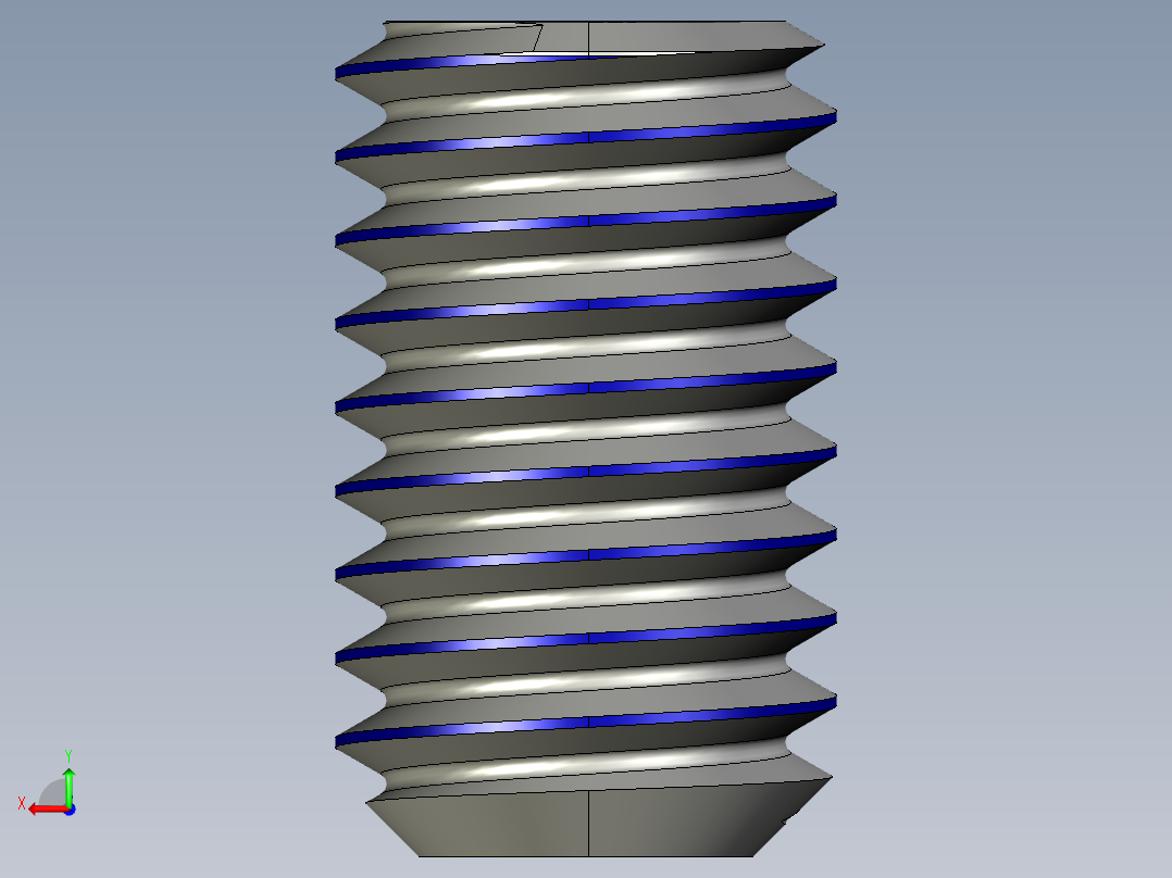 无头螺丝后视图