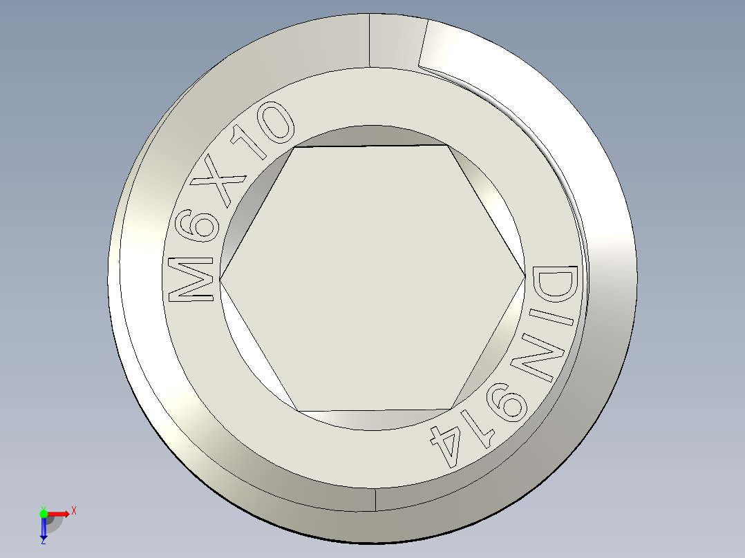 无头螺丝俯视图