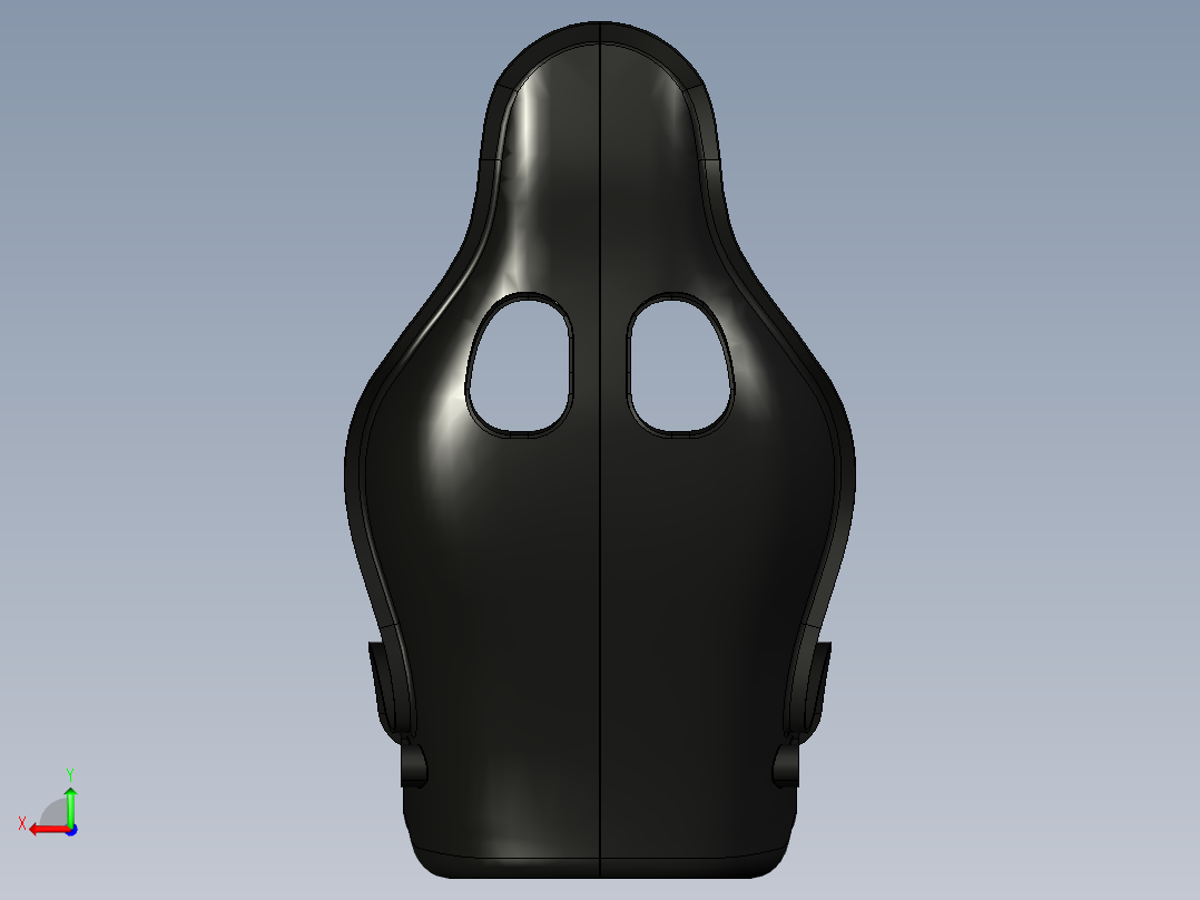 manduci汽车座椅模型3D图纸后视图