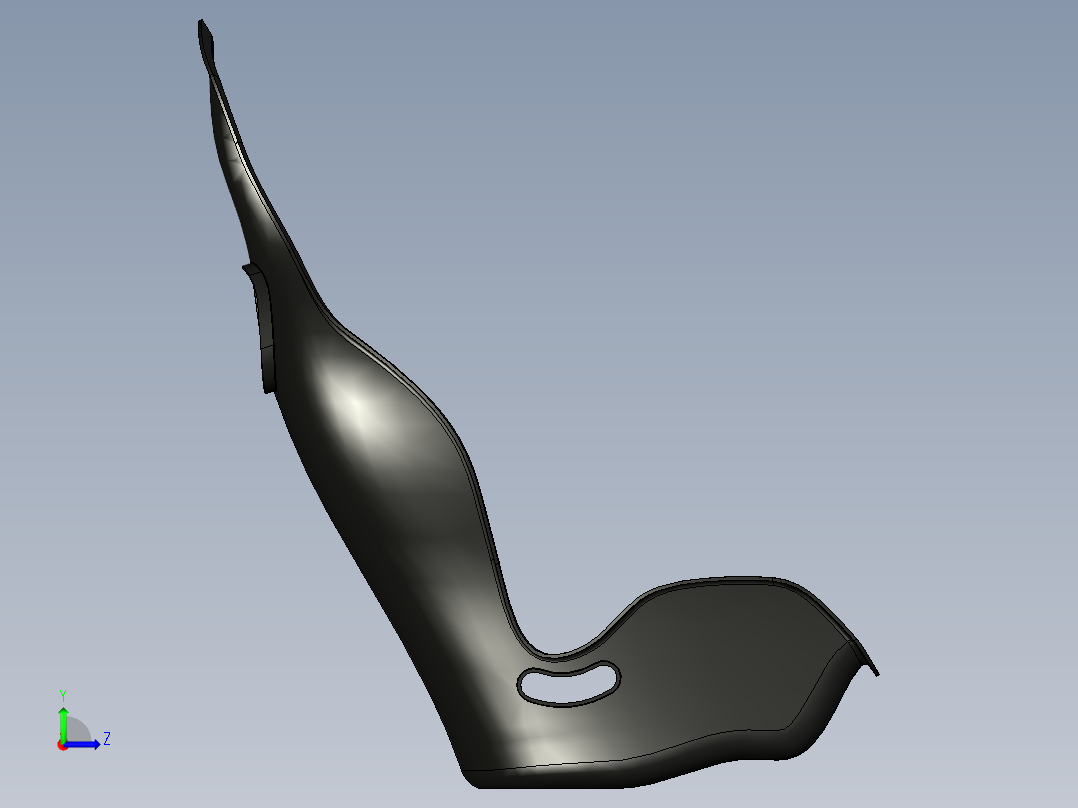 manduci汽车座椅模型3D图纸左视图