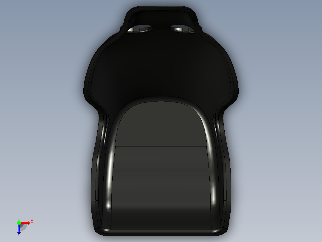 manduci汽车座椅模型3D图纸俯视图