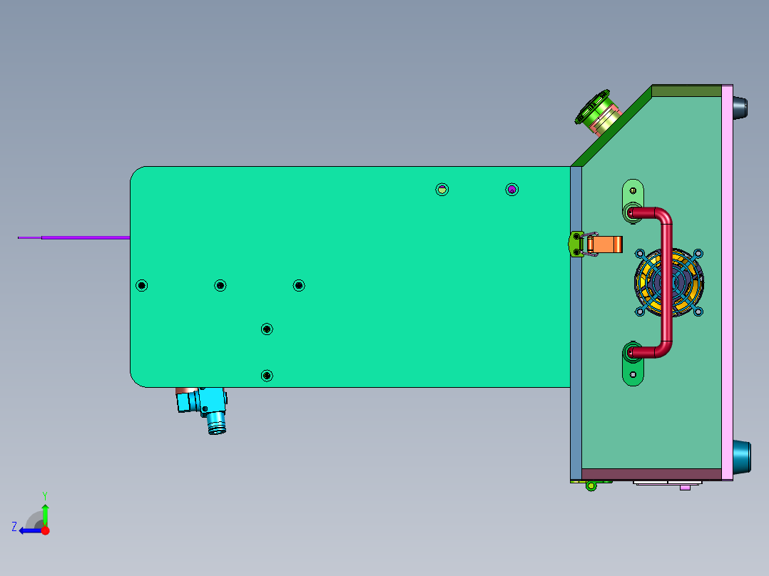 高度测量快速定位装置右视图