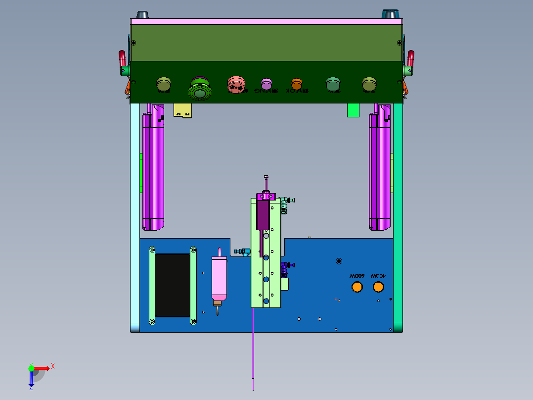 高度测量快速定位装置俯视图