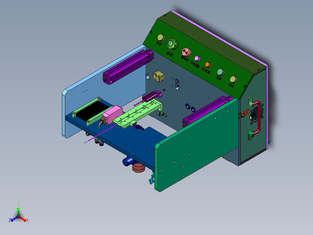 高度测量快速定位装置正等轴测图